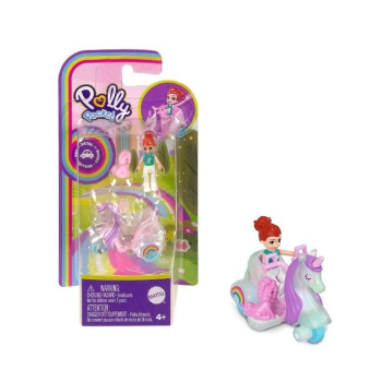 Polly Pocket. Figurka z pojazdem -Jednorożec HMJ81